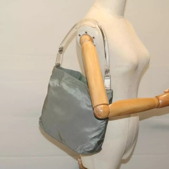 PRADA Shoulder Bag Nylon Khaki Auth - Picture 1 of 16